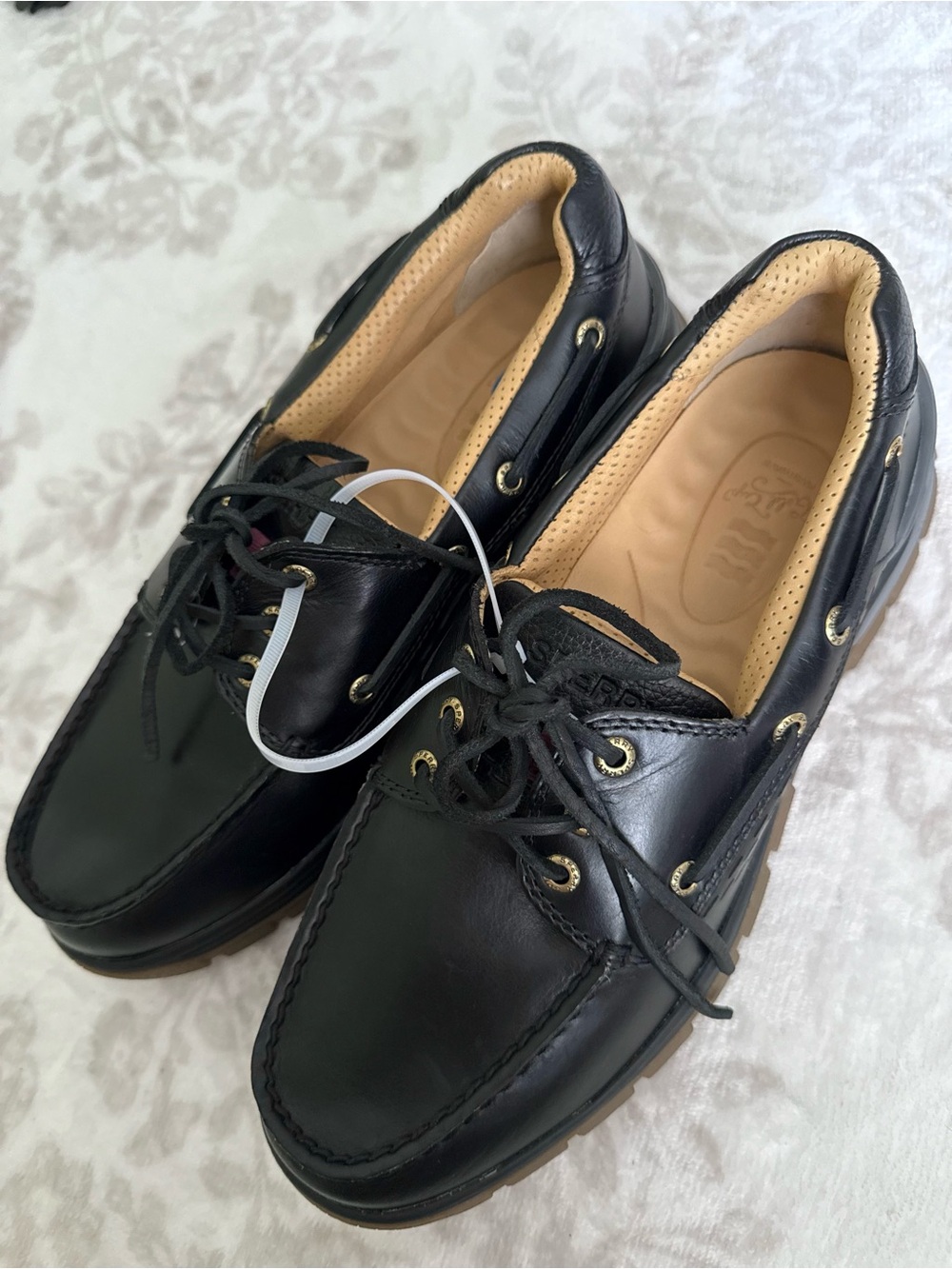 NEW Sperry Gold Cup Billfish Men's Black Leather Boat Shoes